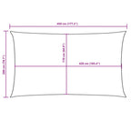 Sonnensegel Oxford-Gewebe Rechteckig 2x4,5 m Taupe