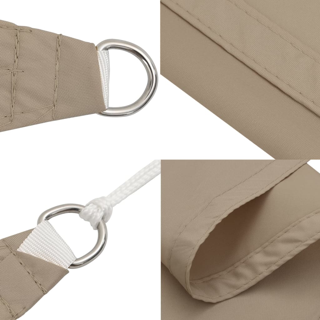 Sonnensegel Oxford-Gewebe Rechteckig 2,5x5 m Taupe