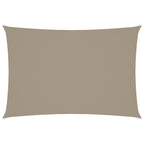 Sonnensegel Oxford-Gewebe Rechteckig 3x5 m Taupe