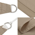 Sonnensegel Oxford-Gewebe Rechteckig 3x5 m Taupe