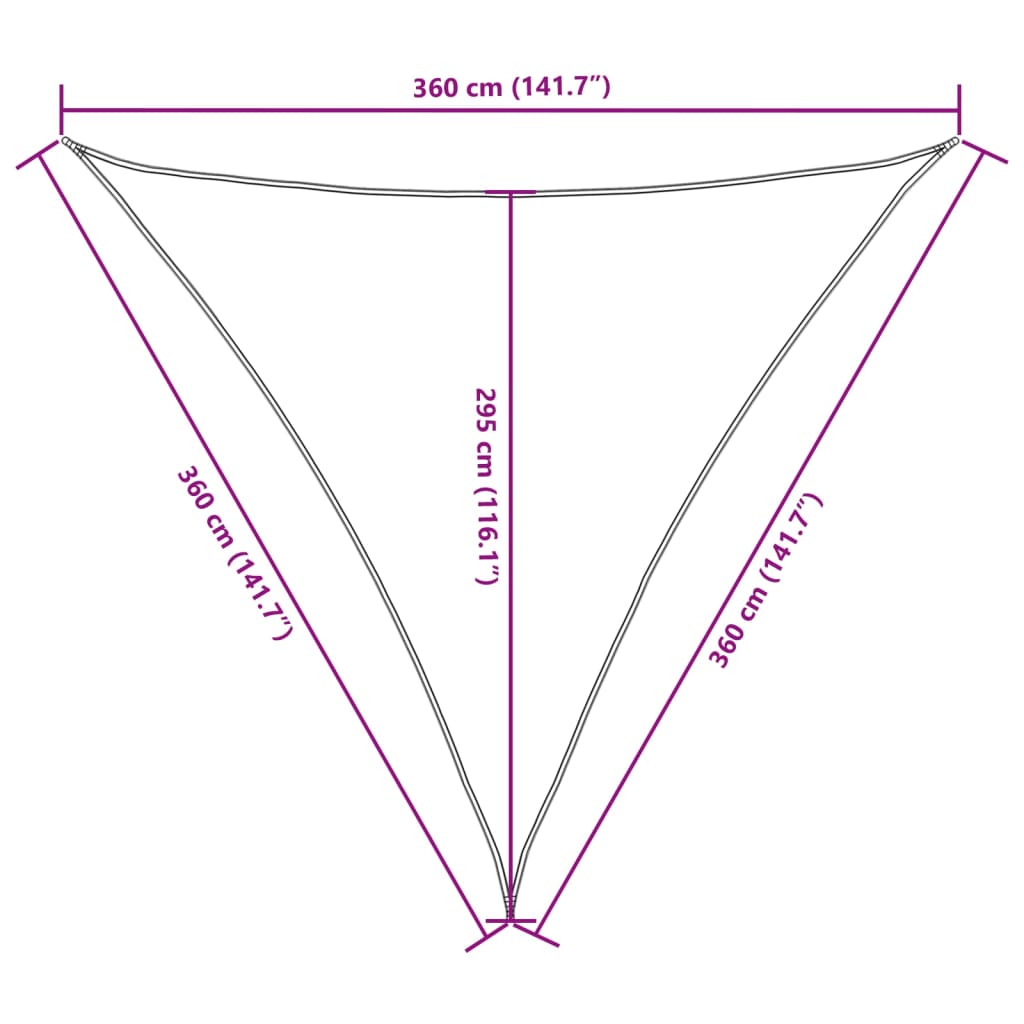 Sonnensegel Oxford-Gewebe Dreieckig 3,6x3,6x3,6 m Dunkelgrün