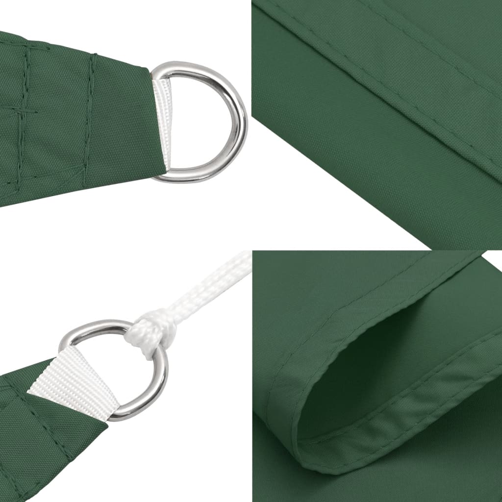 Sonnensegel Oxford-Gewebe Dreieckig 3,5x3,5x4,9 m Dunkelgrün