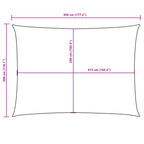 Sonnensegel Oxford-Gewebe Rechteckig 3x4,5 m Blau