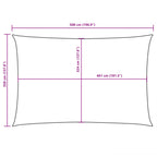 Sonnensegel Oxford-Gewebe Rechteckig 3,5x5 m Blau