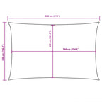 Sonnensegel Oxford-Gewebe Rechteckig 5x8 m Blau