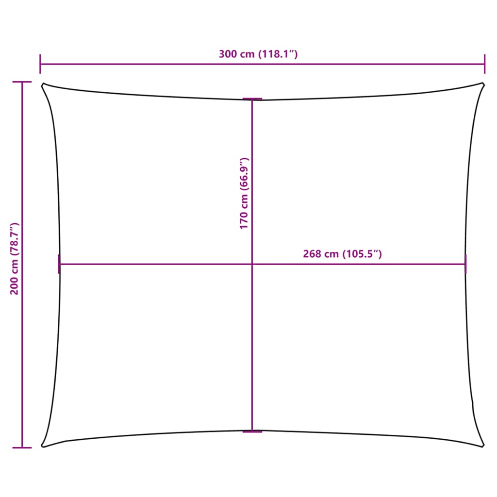 Sonnensegel Oxford-Gewebe Rechteckig 2x3 m Gelb