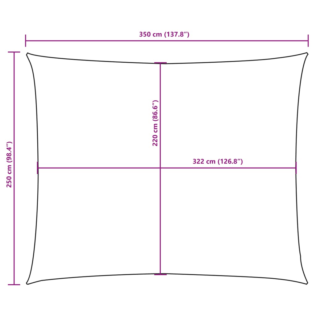 Sonnensegel Oxford-Gewebe Rechteckig 2,5x3,5 m Gelb
