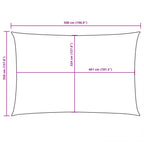 Sonnensegel Oxford-Gewebe Rechteckig 3,5x5 m Gelb