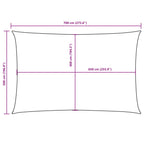 Sonnensegel Oxford-Gewebe Rechteckig 5x7 m Gelb