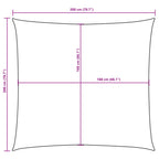 Sonnensegel Oxford-Gewebe Quadratisch 2x2 m Rot