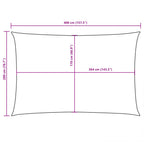 Sonnensegel Oxford-Gewebe Rechteckig 2x4 m Rot