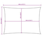 Sonnensegel Oxford-Gewebe Rechteckig 2,5x4 m Rot