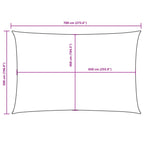 Sonnensegel Oxford-Gewebe Rechteckig 5x7 m Rot