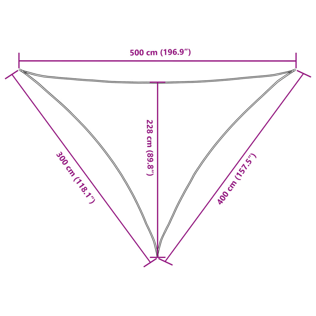 Sonnensegel Oxford-Gewebe Dreieckig 3x4x5 m Rot