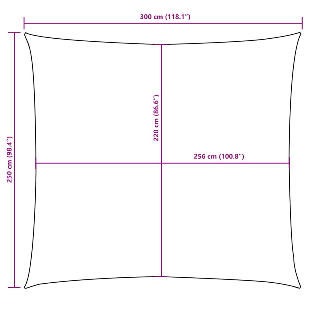 Sonnensegel Oxford-Gewebe Rechteckig 2,5x3 m Orange