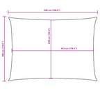 Sonnensegel Oxford-Gewebe Rechteckig 3x5 m Orange