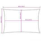 Sonnensegel Oxford-Gewebe Rechteckig 3x6 m Orange