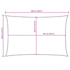Sonnensegel Oxford-Gewebe Rechteckig 3,5x5 m Orange