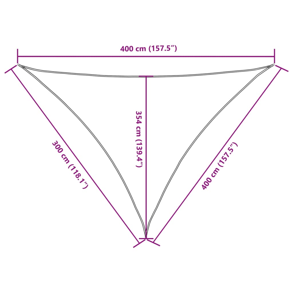 Sonnensegel Oxford-Gewebe Dreieckig 3x4x4 m Orange