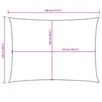 Sonnensegel Oxford-Gewebe Rechteckig 2,5x4,5 m Schwarz