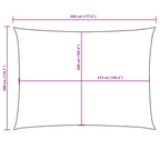 Sonnensegel Oxford-Gewebe Rechteckig 3x4,5 m Schwarz