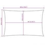 Sonnensegel Oxford-Gewebe Rechteckig 3,5x5 m Schwarz