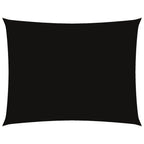 Sonnensegel Oxford-Gewebe Rechteckig 6x7 m Schwarz