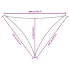 Sonnensegel Oxford-Gewebe Dreieckig 3,5x3,5x4,9 m Schwarz
