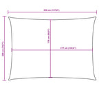 Sonnensegel Oxford-Gewebe Rechteckig 2x3,5 m Braun