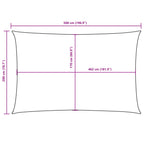 Sonnensegel Oxford-Gewebe Rechteckig 2x5 m Braun