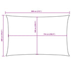 Sonnensegel Oxford-Gewebe Rechteckig 6x8 m Braun