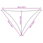 Sonnensegel Oxford-Gewebe Dreieckig 5x5x6 m Braun