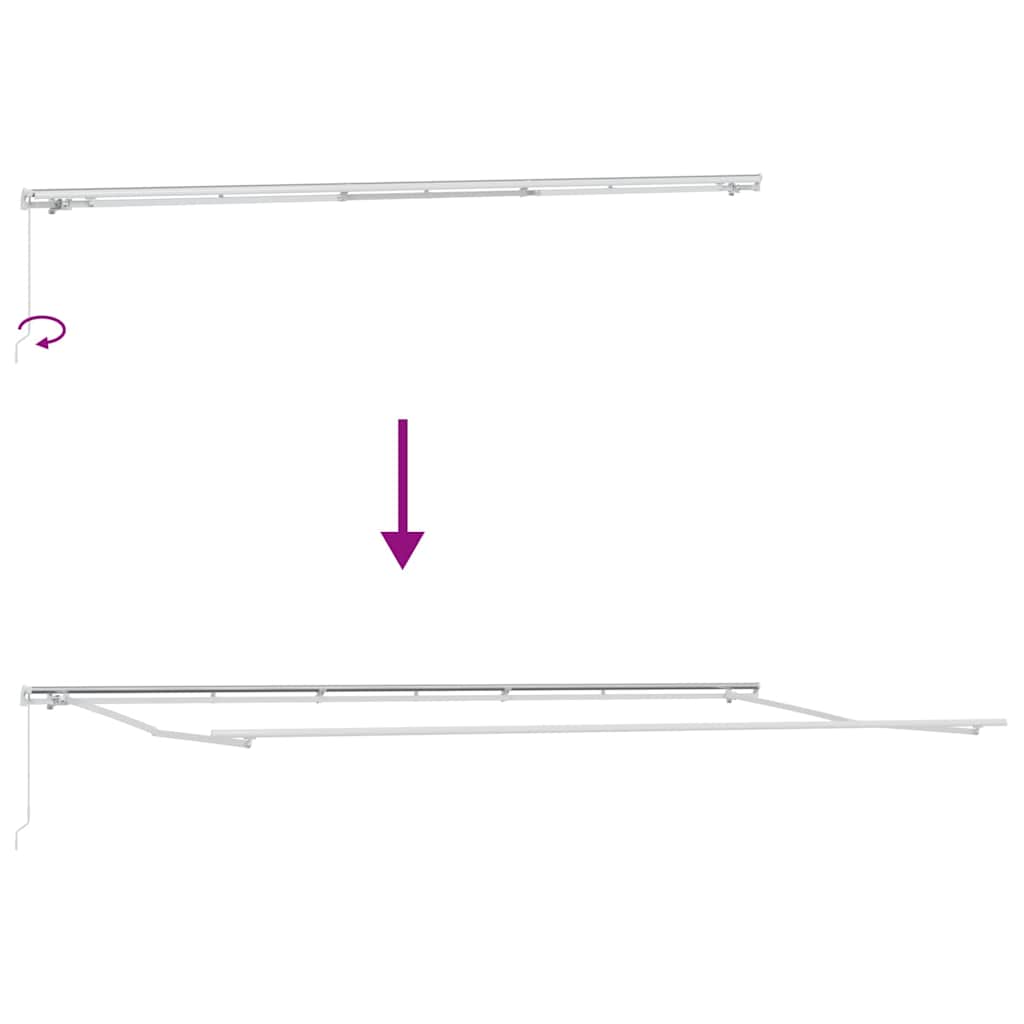 Markisenrahmen Weiß 600 x 350 cm Aluminium