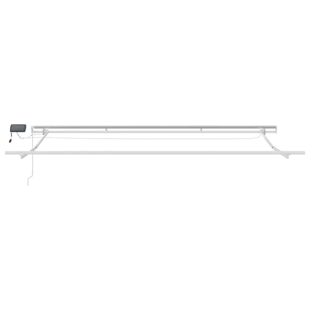 Markisenrahmen mit LED-Lichtleisten Weiß 400 x 300 cm Aluminium