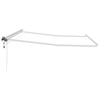 Markisenrahmen mit LED-Lichtleisten Weiß 450 x 300 cm Aluminium