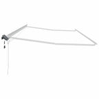 Markisenrahmen mit LED-Lichtleisten Weiß 600 x 300 cm Aluminium