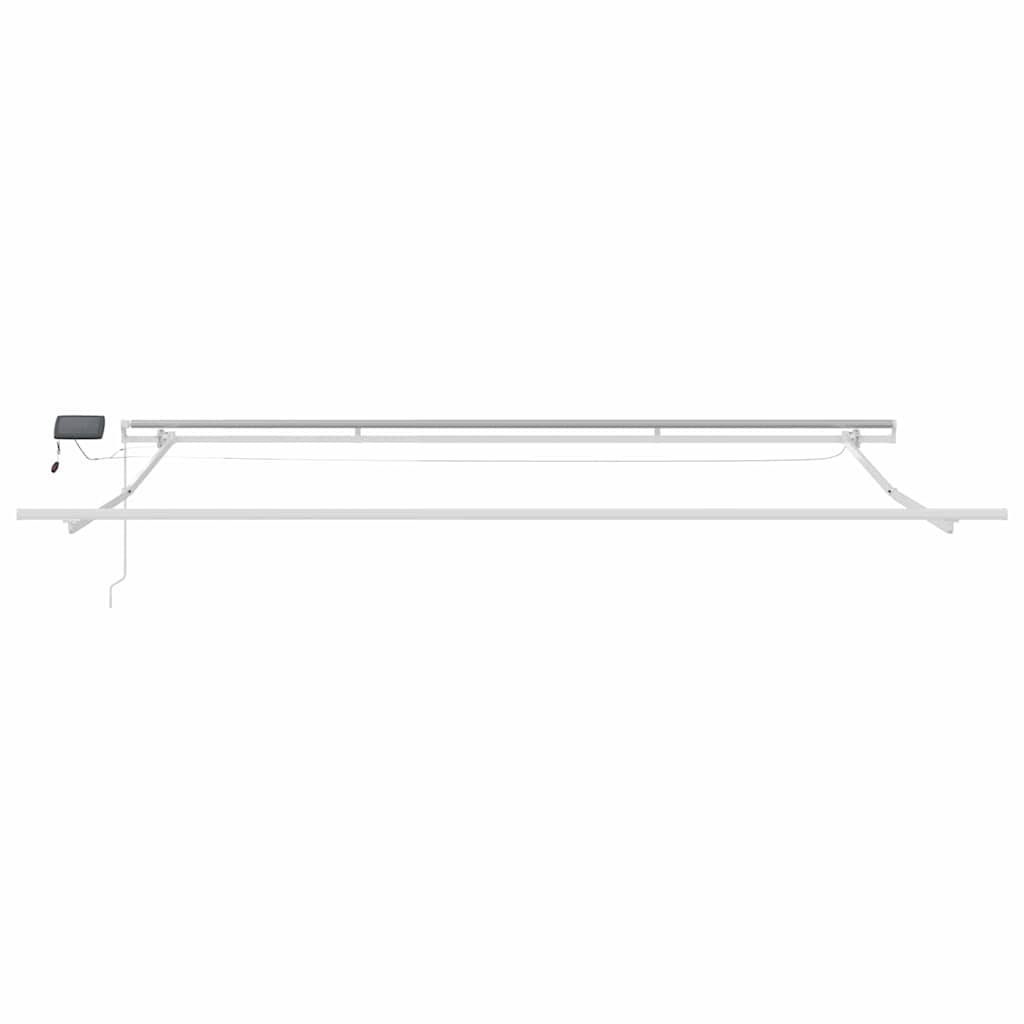 Markisenrahmen mit LED-Lichtleisten Weiß 400 x 350 cm Aluminium