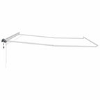 Markisenrahmen mit LED-Lichtleisten Weiß 500 x 350 cm Aluminium