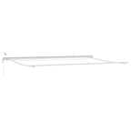 Markisenrahmen mit LED-Lichtleisten Weiß 600 x 350 cm Aluminium