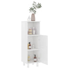 Badezimmerschrank Hochglanz-Weiß 30x30x95 cm Holzwerkstoff