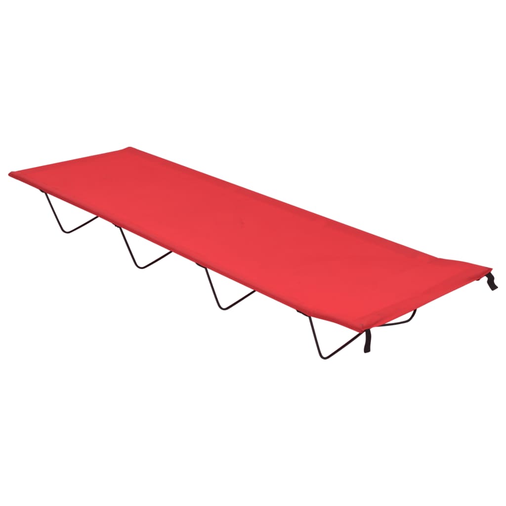 Campingliege 180x60x19 cm Oxford-Gewebe und Stahl Rot