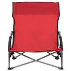 Klappbare Strandstühle 2 Stk. Rot Stoff