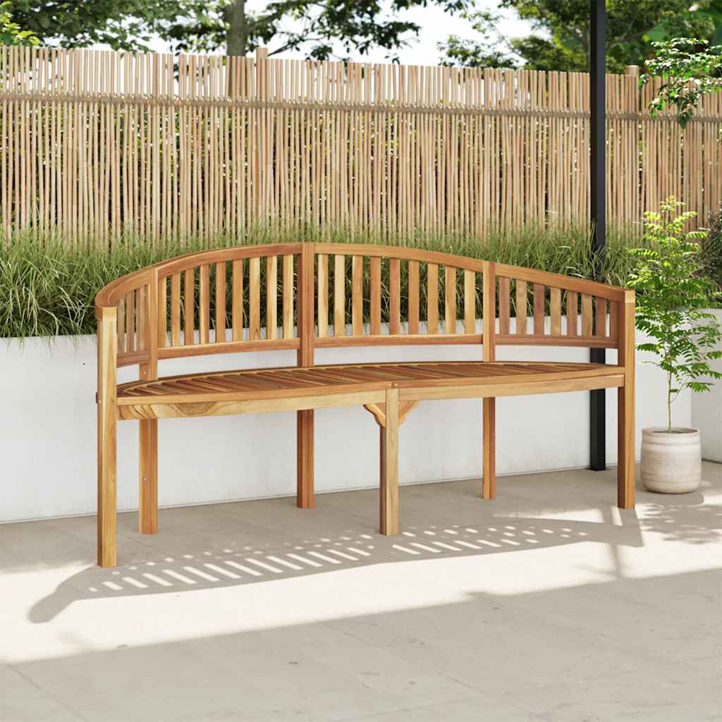 Bananenbank 180 cm Massivholz Teak