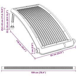 vidaXL Gebogenes Solar-Heizpaneel für Pool 110x65 cm