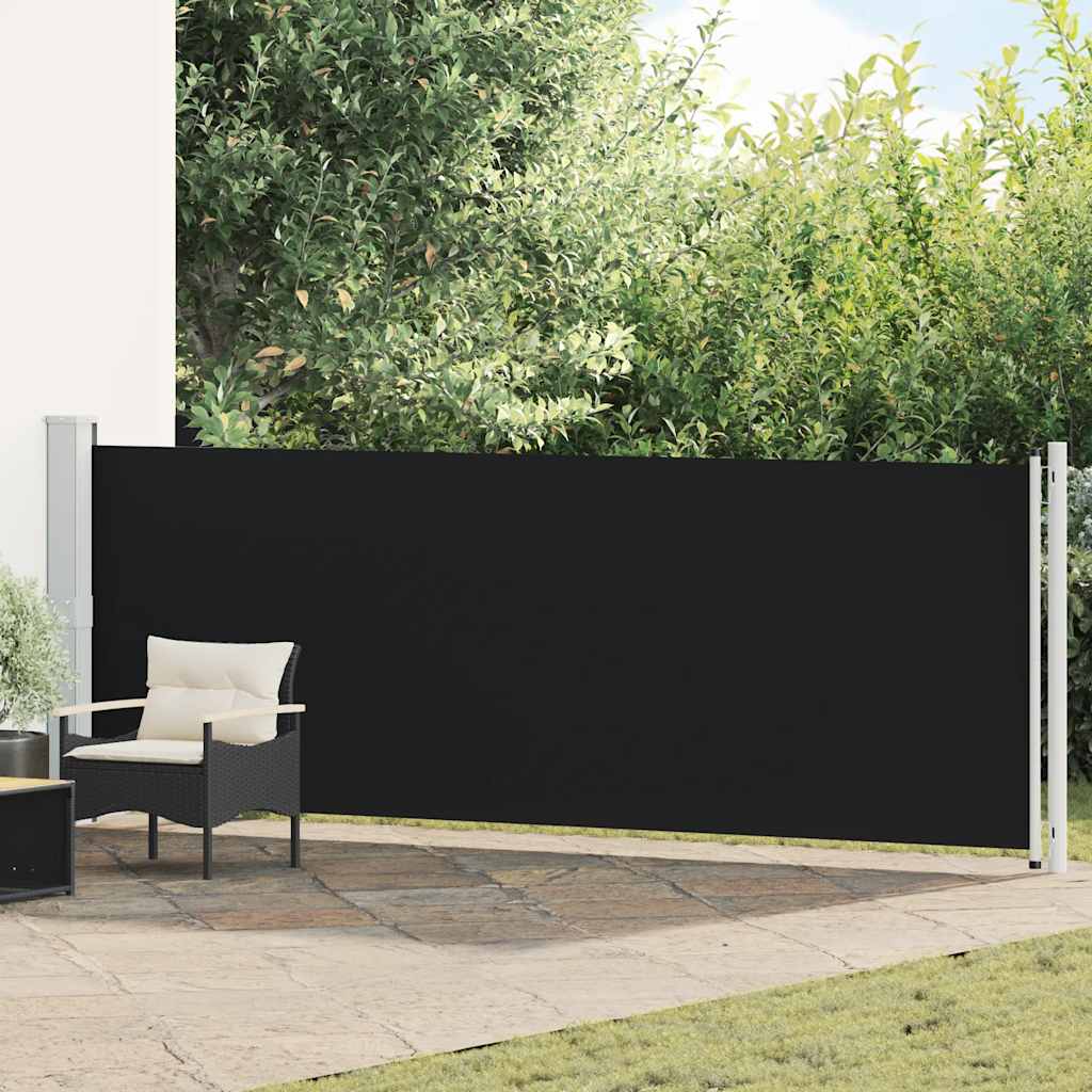 Ausziehbare Seitenmarkise 140x600 cm Schwarz