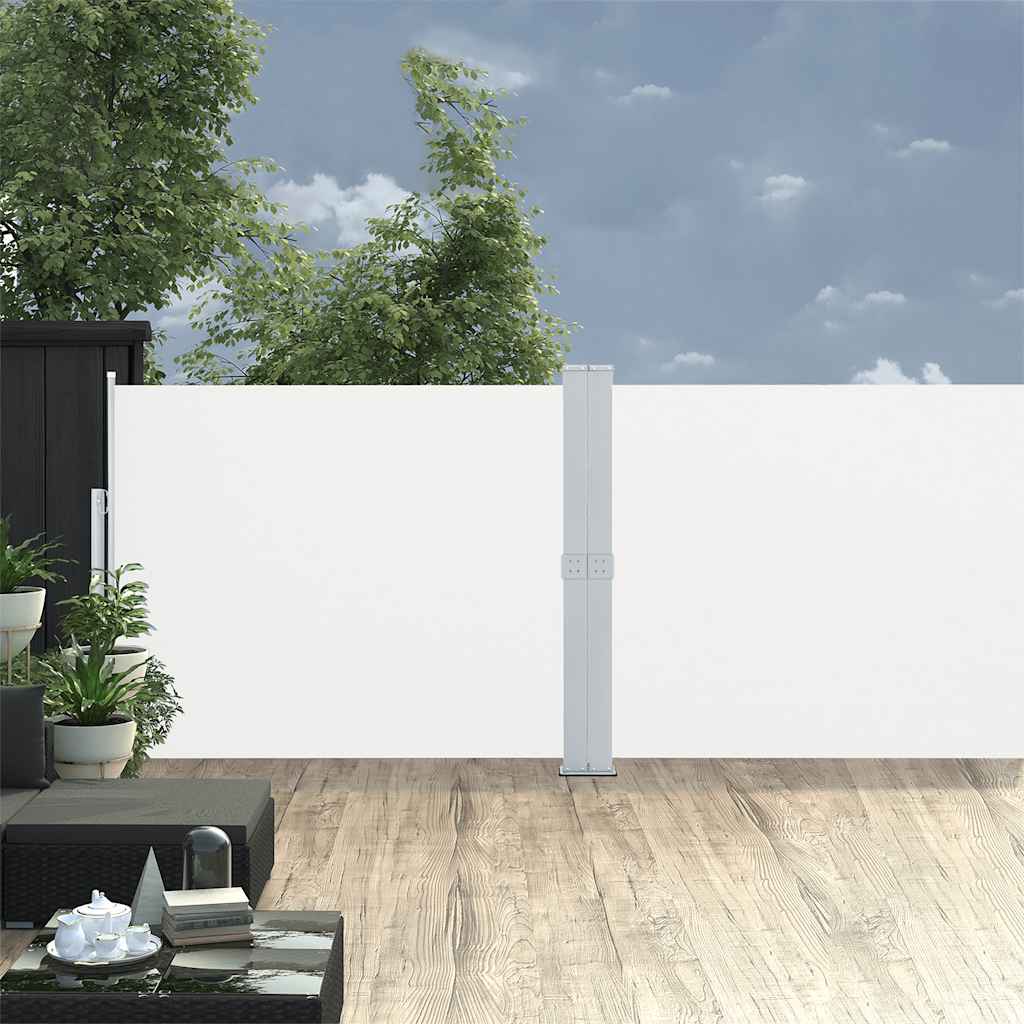 Ausziehbare Seitenmarkise 140x1200 cm Creme