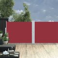 Ausziehbare Seitenmarkise 140x1200 cm Rot