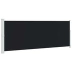 Seitenmarkise Ausziehbar 180x500 cm Schwarz