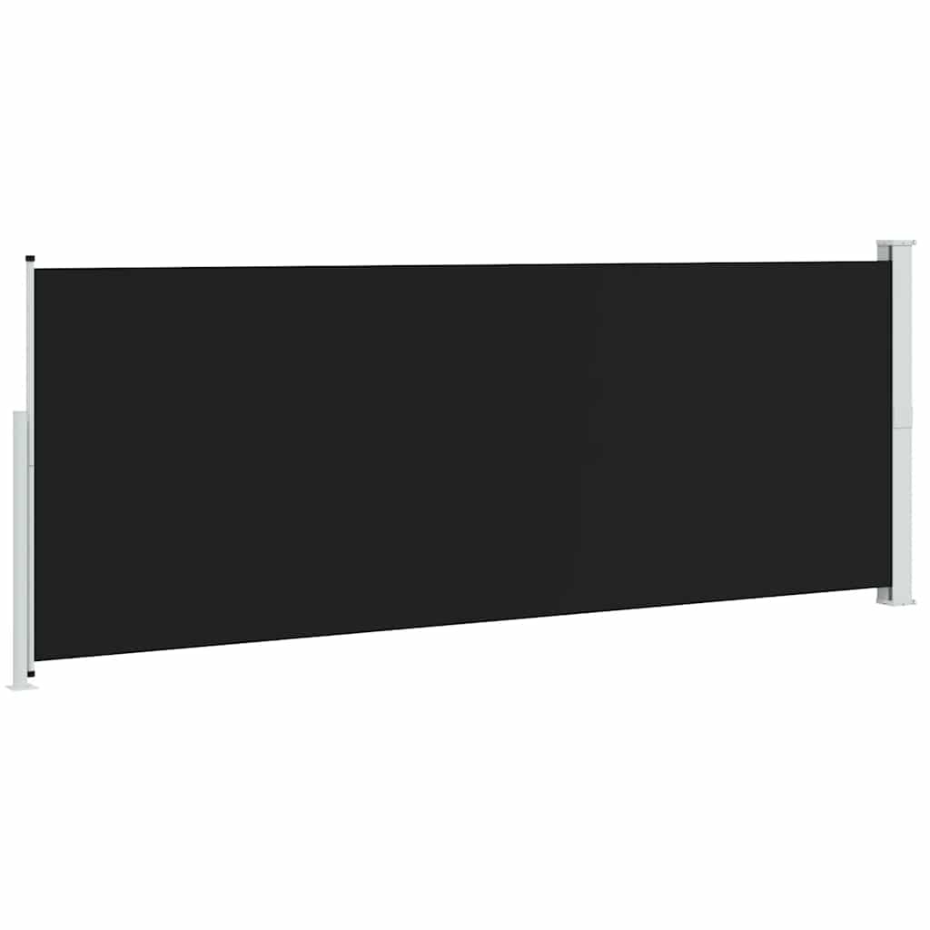Seitenmarkise Ausziehbar 180x500 cm Schwarz