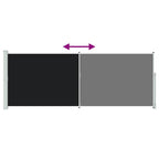 Seitenmarkise Ausziehbar 180x500 cm Schwarz